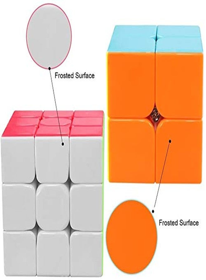 Authfort Speed Cube Bundle 2x2 3x3 Magic Cube Set 2x2 3x3 Stickerless Puzzle Toy (2 Pieces) - Image 4